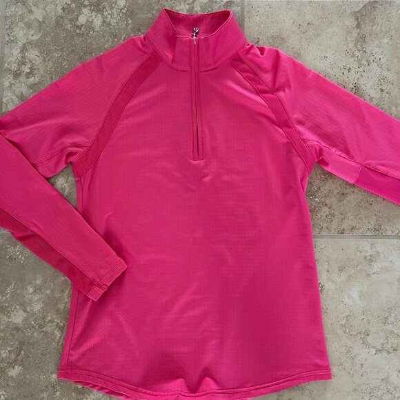 San Soleil Top Mesh 1/4 Zip Shirt Long Sleeve Womens XS Pink UPF 50 Golf Tennis - Picture 4 of 6